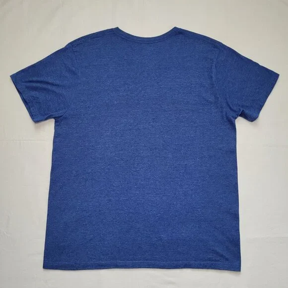 NY Giants T-Shirt Blue Heathered Logo NFL Team Apparel Mens XL Fanwear Gameday - Picture 8 of 10